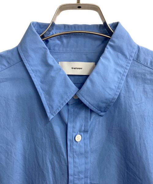 Graphpaper（グラフペーパー）Graphpaper (グラフペーパー) Hight Count Regular Collar Shirt ブルー サイズ:Sの古着・服飾アイテム