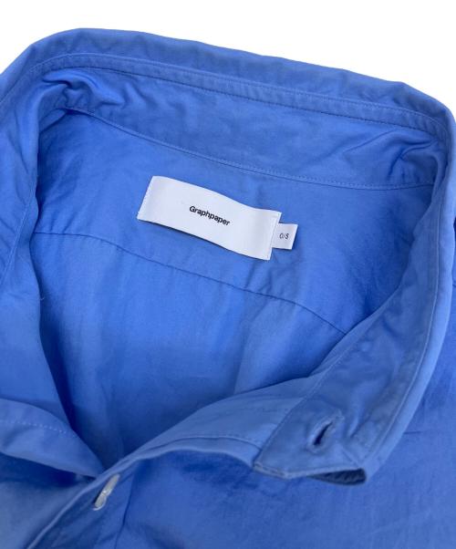 Graphpaper（グラフペーパー）Graphpaper (グラフペーパー) Hight Count Regular Collar Shirt ブルー サイズ:Sの古着・服飾アイテム