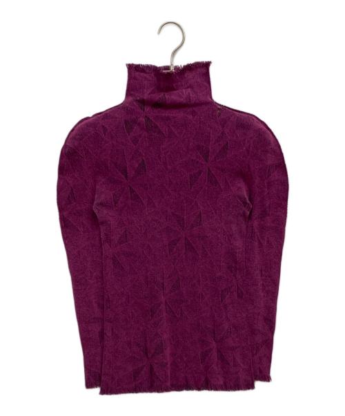 ISSEY MIYAKE（イッセイミヤケ）ISSEY MIYAKE (イッセイミヤケ) ハイネックニット パープル サイズ:2の古着・服飾アイテム