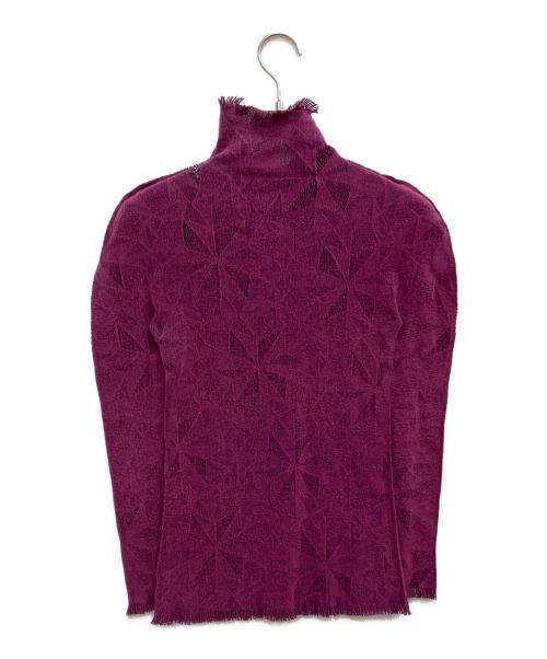 ISSEY MIYAKE（イッセイミヤケ）ISSEY MIYAKE (イッセイミヤケ) ハイネックニット パープル サイズ:2の古着・服飾アイテム