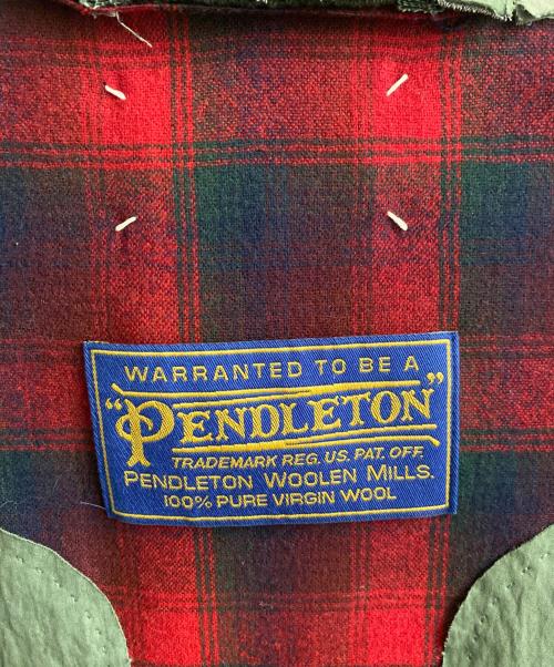 Maison Margiela（メゾンマルジェラ）Maison Margiela (メゾンマルジェラ) PENDLETON (ペンドルトン) 23AW Pendleton Yoke Bomber Jacket グリーン サイズ:48の古着・服飾アイテム