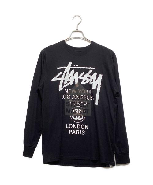 stussy（ステューシー）stussy (ステューシー) DOVER STREET MARKET (ドーバー ストリート マーケット) プリントカットソー ブラック サイズ:Ｍ 未使用品の古着・服飾アイテム