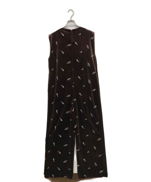 MANOF（マノフ）MANOF (マノフ) VELOUR EMBROIDERY ALL IN ONE/ベロア　オールインワン ブラウン サイズ:Mの古着・服飾アイテム