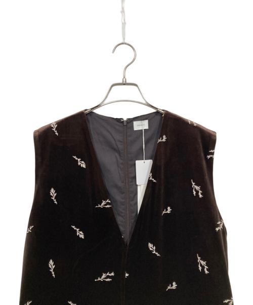 MANOF（マノフ）MANOF (マノフ) VELOUR EMBROIDERY ALL IN ONE/ベロア　オールインワン ブラウン サイズ:Mの古着・服飾アイテム