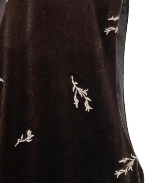 MANOF（マノフ）MANOF (マノフ) VELOUR EMBROIDERY ALL IN ONE/ベロア　オールインワン ブラウン サイズ:Mの古着・服飾アイテム