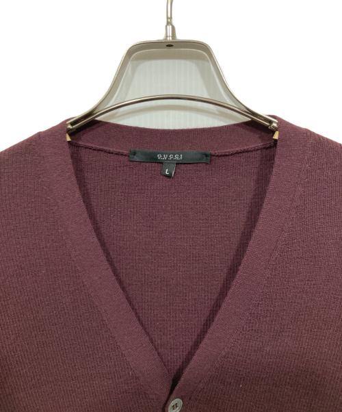 GUCCI（グッチ）GUCCI (グッチ) カシミヤカーディガン パープル サイズ:Lの古着・服飾アイテム