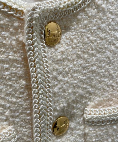 CELINE（セリーヌ）CELINE (セリーヌ) シャスールジャケット アイボリー サイズ:34の古着・服飾アイテム
