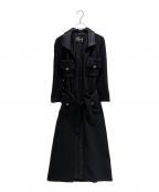 CHANELシャネル）の古着「ガウンロングコート」｜ブラック