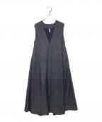 himukashiヒムカシ）の古着「リネンキュプラ混ワンピース」｜グレー