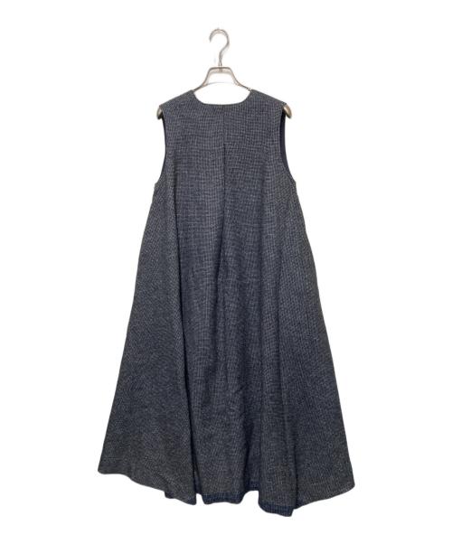 himukashi（ヒムカシ）himukashi (ヒムカシ) リネンキュプラ混ワンピース グレー サイズ:1の古着・服飾アイテム