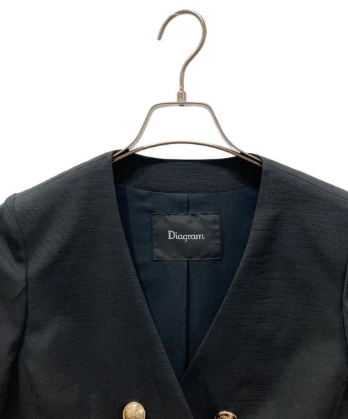 Diagram GRACE CONTINENTAL（ダイアグラム グレースコンチネンタル）Diagram GRACE CONTINENTAL (ダイアグラム グレースコンチネンタル) ラップスリーブジャケット ブラック サイズ:36の古着・服飾アイテム