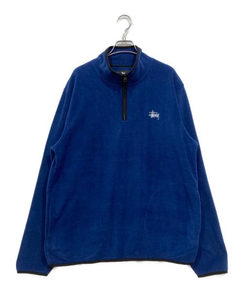 stussy（ステューシー）stussy (ステューシー) Basic Polar Fleece Mock ネイビー サイズ:Lの古着・服飾アイテム