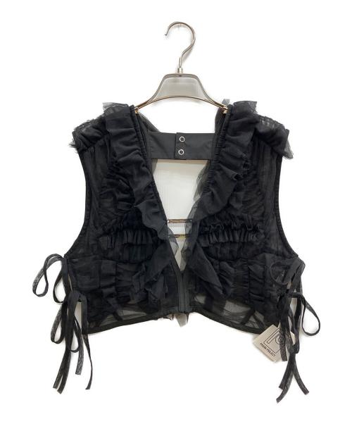 PRANK PROJECT（プランクプロジェクト）PRANK PROJECT (プランクプロジェクト) Tulle Gathered Top ブラック サイズ:Freeの古着・服飾アイテム