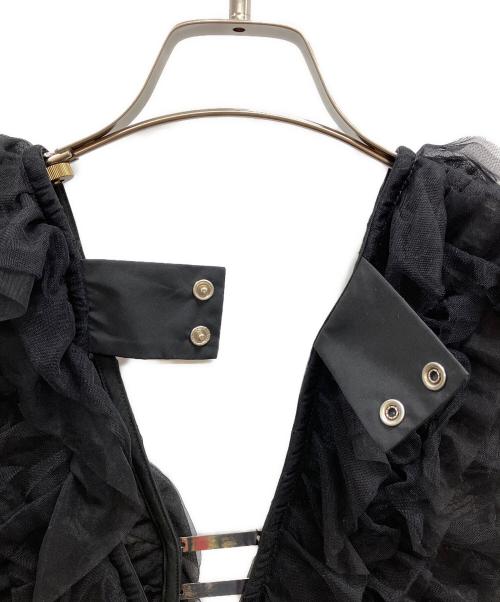 PRANK PROJECT（プランクプロジェクト）PRANK PROJECT (プランクプロジェクト) Tulle Gathered Top ブラック サイズ:Freeの古着・服飾アイテム