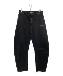 OFFWHITE（オフホワイト）の古着「カーブデニムパンツ」｜ブラック