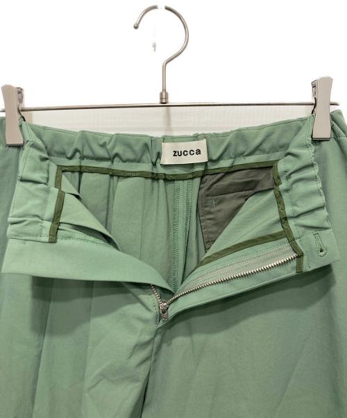 ZUCCA（ズッカ）ZUCCA (ズッカ) アシンメトリーデザインパンツ グリーン サイズ:Mの古着・服飾アイテム