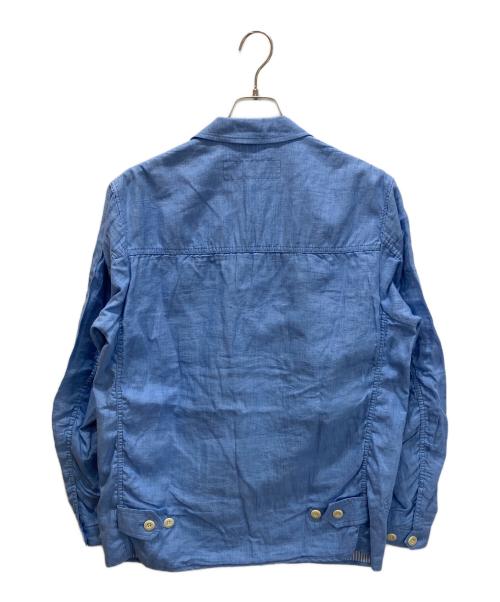 COMME des GARCONS HOMME（コムデギャルソン オム）COMME des GARCONS HOMME (コムデギャルソン オム) リネンパッカリングテーラードジャケット ブルー サイズ:Sの古着・服飾アイテム