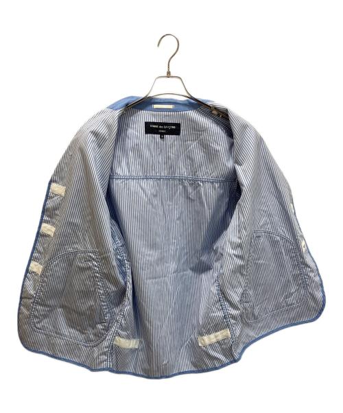 COMME des GARCONS HOMME（コムデギャルソン オム）COMME des GARCONS HOMME (コムデギャルソン オム) リネンパッカリングテーラードジャケット ブルー サイズ:Sの古着・服飾アイテム