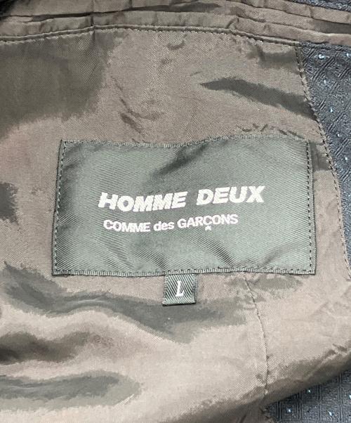 COMME des GARCONS HOMME DEUX（コムデギャルソン オム ドゥ）COMME des GARCONS HOMME DEUX (コムデギャルソン オム ドゥ) ドット柄テーラードジャケット ネイビー サイズ:ｌの古着・服飾アイテム
