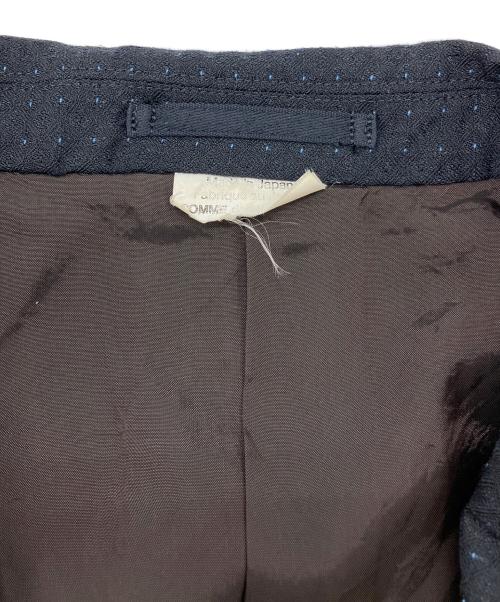 COMME des GARCONS HOMME DEUX（コムデギャルソン オム ドゥ）COMME des GARCONS HOMME DEUX (コムデギャルソン オム ドゥ) ドット柄テーラードジャケット ネイビー サイズ:ｌの古着・服飾アイテム