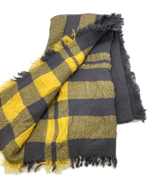 Vivienne Westwood（ヴィヴィアンウエストウッド）Vivienne Westwood (ヴィヴィアンウエストウッド) 大判ストール イエローの古着・服飾アイテム