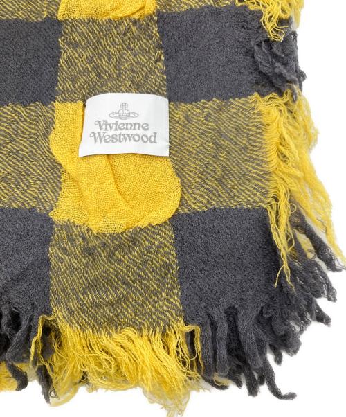 Vivienne Westwood（ヴィヴィアンウエストウッド）Vivienne Westwood (ヴィヴィアンウエストウッド) 大判ストール イエローの古着・服飾アイテム