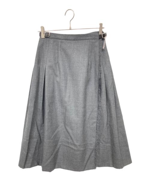 O'NEIL OF DUBLIN（オニールオブダブリン）O'NEIL OF DUBLIN (オニールオブダブリン) ウールラップスカート グレー サイズ:42の古着・服飾アイテム