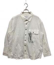 and wander（アンドワンダー）の古着「light w cloth shirt」｜ホワイト