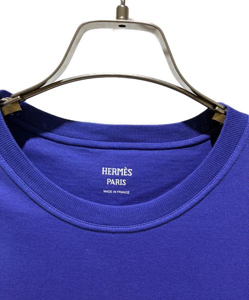 HERMES（エルメス）HERMES (エルメス) Hロゴ刺繍カットワンピース ブルー サイズ:38の古着・服飾アイテム