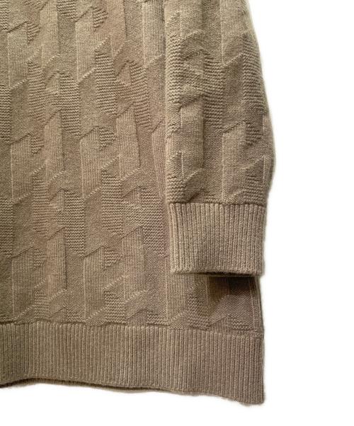 HERMES（エルメス）HERMES (エルメス) Hモチーフ ニットワンピース ブラウン サイズ:36の古着・服飾アイテム