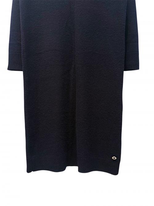 HERMES（エルメス）HERMES (エルメス) Vネックカシミヤニットワンピース ネイビー サイズ:38の古着・服飾アイテム