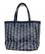 LACOSTEラコステ）の古着「ゼリィ コーテッドキャンバスモノグラムスモールトート」｜ネイビー