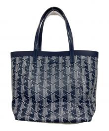 LACOSTE（ラコステ）の古着「ゼリィ コーテッドキャンバスモノグラムスモールトート」｜ネイビー