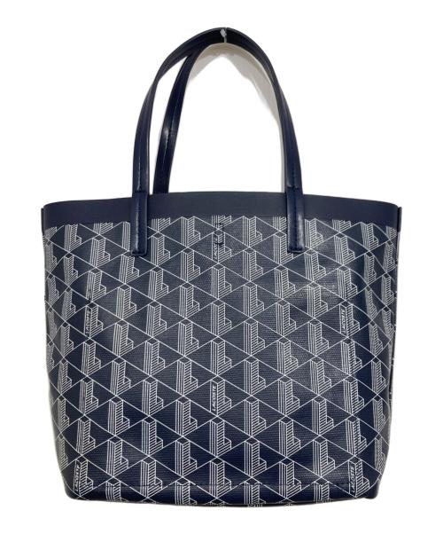 LACOSTE（ラコステ）LACOSTE (ラコステ) ゼリィ コーテッドキャンバスモノグラムスモールトート ネイビーの古着・服飾アイテム