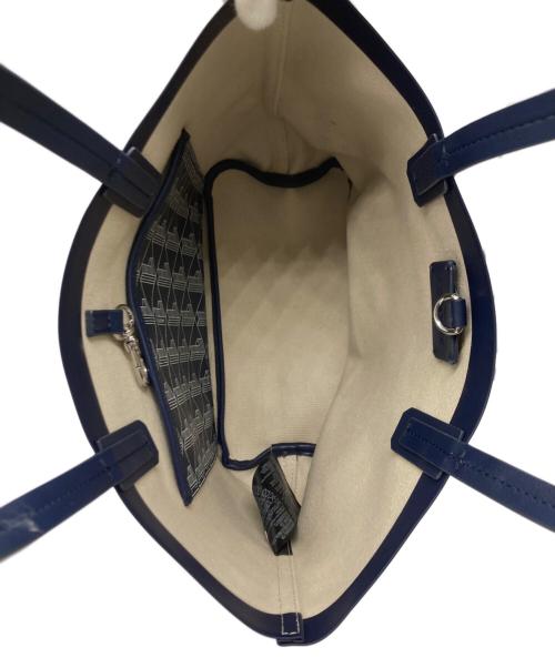 LACOSTE（ラコステ）LACOSTE (ラコステ) ゼリィ コーテッドキャンバスモノグラムスモールトート ネイビーの古着・服飾アイテム