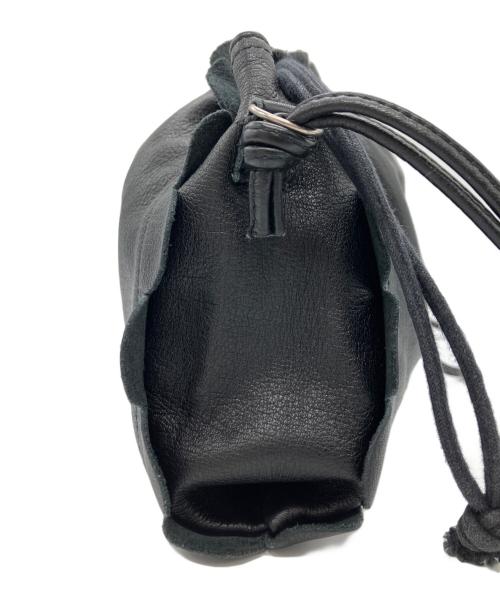 LUDLOW（ラドロー）LUDLOW (ラドロー) スカラップ巾着ショルダーバッグ ブラックの古着・服飾アイテム