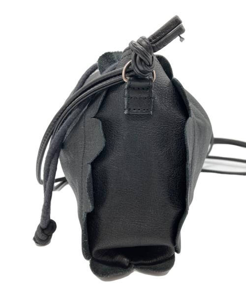 LUDLOW（ラドロー）LUDLOW (ラドロー) スカラップ巾着ショルダーバッグ ブラックの古着・服飾アイテム
