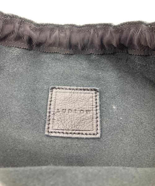 LUDLOW（ラドロー）LUDLOW (ラドロー) スカラップ巾着ショルダーバッグ ブラックの古着・服飾アイテム