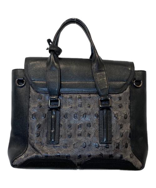 3.1 phillip lim（スリーワンフィリップリム）3.1 phillip lim (スリーワンフィリップリム) サッチェル2WAYバッグ ブラックの古着・服飾アイテム