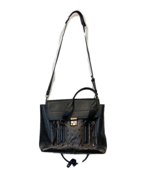 3.1 phillip lim（スリーワンフィリップリム）3.1 phillip lim (スリーワンフィリップリム) サッチェル2WAYバッグ ブラックの古着・服飾アイテム
