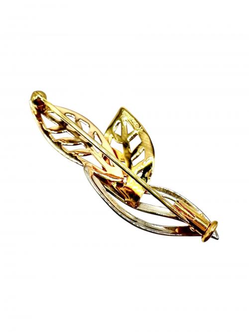 NO BRAND（ノーブランド）NO BRAND (ノーブランド) スリーカラー ブローチ K18 Pt900の古着・服飾アイテム