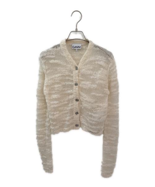 GANNI（ガニー）GANNI (ガニー) ブークレカーディガン ホワイト サイズ:Mの古着・服飾アイテム