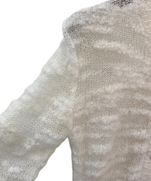 GANNI（ガニー）GANNI (ガニー) ブークレカーディガン ホワイト サイズ:Mの古着・服飾アイテム