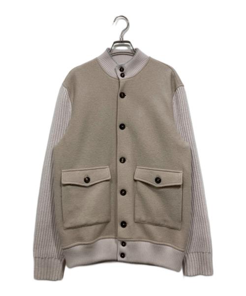 eleventy（イレブンティ）eleventy (イレブンティ) ウール ボンバージャケット ベージュ サイズ:Lの古着・服飾アイテム