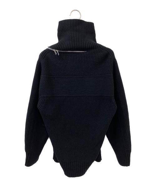 sacai（サカイ）sacai (サカイ) high neck zip knit ブラック サイズ:1の古着・服飾アイテム