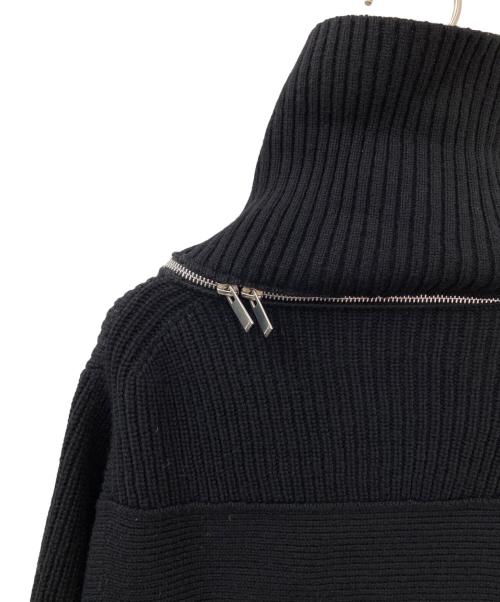 sacai（サカイ）sacai (サカイ) high neck zip knit ブラック サイズ:1の古着・服飾アイテム