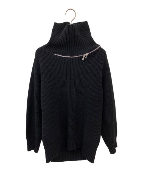 sacai（サカイ）sacai (サカイ) high neck zip knit ブラック サイズ:1の古着・服飾アイテム