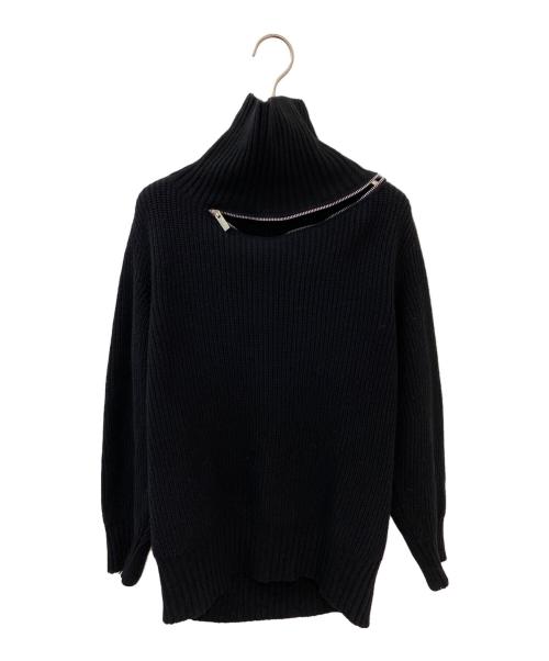 sacai（サカイ）sacai (サカイ) high neck zip knit ブラック サイズ:1の古着・服飾アイテム
