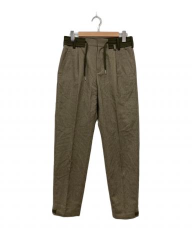 中古・古着通販】sacai (サカイ) ウールスラックス ベージュ サイズ:1