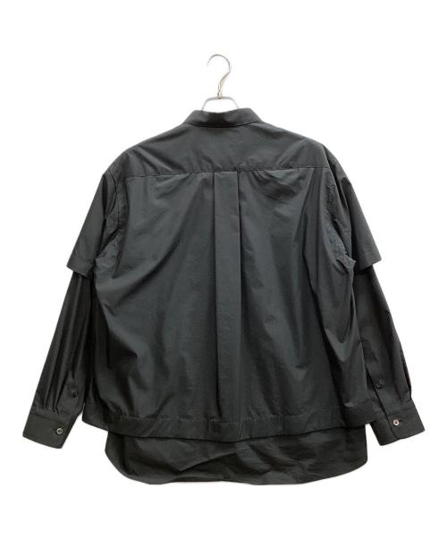 sacai（サカイ）sacai (サカイ) Cotton Weather Layered Shirt ブラック サイズ:1の古着・服飾アイテム